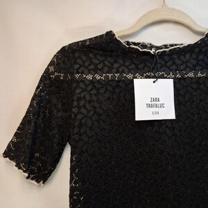 Zara Black Lace Blouse